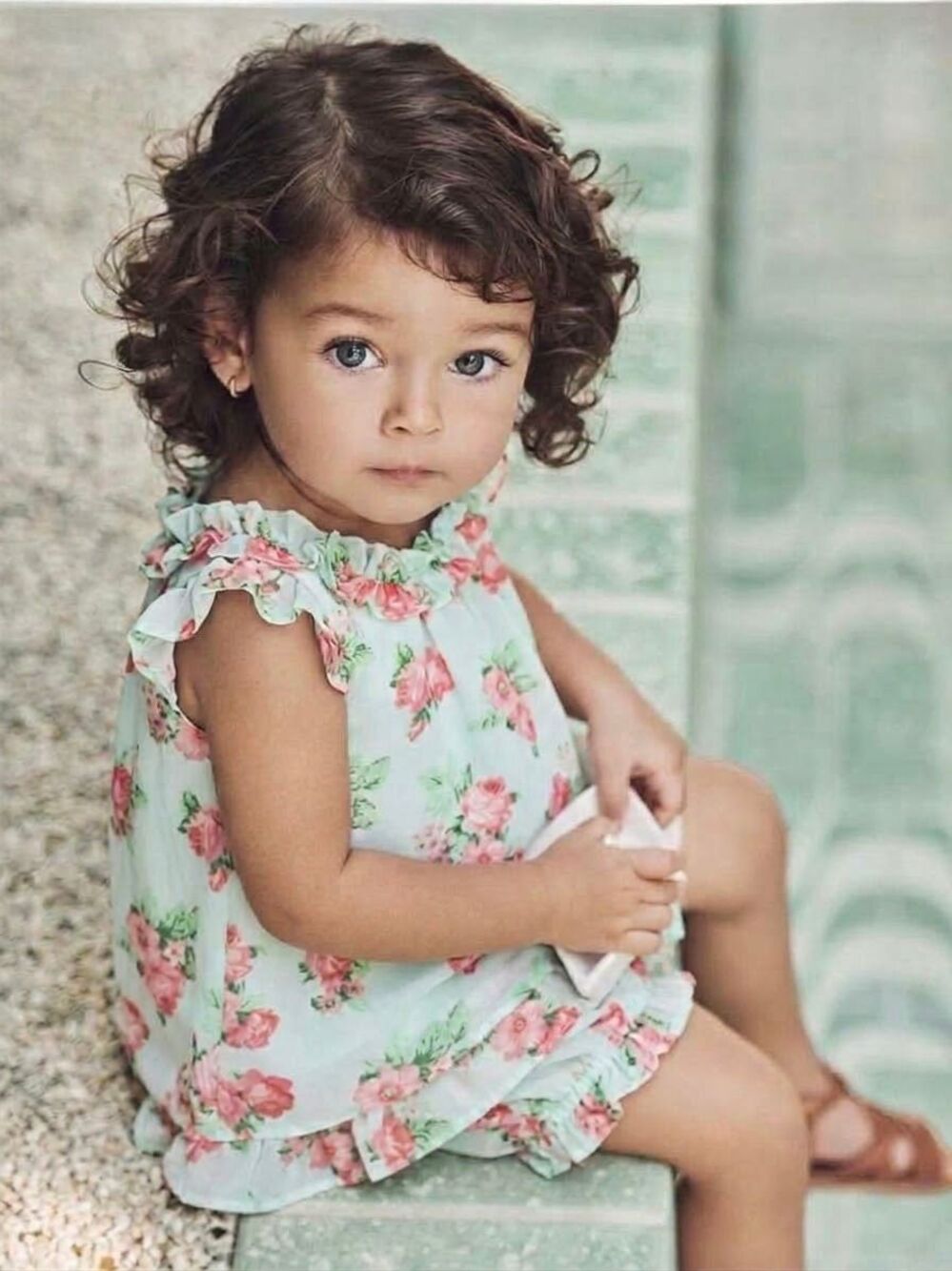 Brand New Janie and Jack Child Size 2T Toddler 2 Piece Blue Floral Dress Set